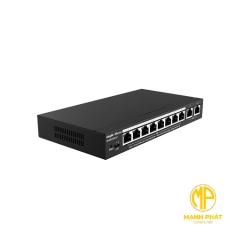 Thiết bị chuyển mạch Switch RUIJIE RG-ES210GC-LP 8 ports POE + 2 ports RJ45 uplink
