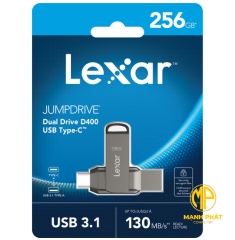Lexar USB 256G JumpDrive Dual Drive D400 USB 3.1 Type-C (LJDD400256G-BNQNG)