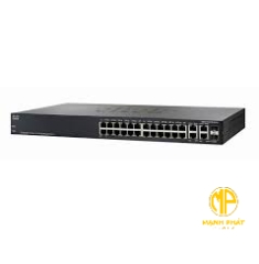 Cisco 24-port PoE+, 10/100Mbps with 185W + 2 SFP ports Managed Switch - SF350-24P-K9 