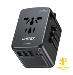 Ổ điện du lịch 35w Unitek P1121ABK (3p Type-C/ 1p USB)
