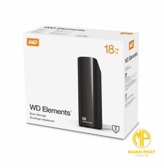 Ổ cứng gắn ngoài HDD WD Elements 3.5 18TB USB3.0 WDBBKG0180HBK-SESN màu đen