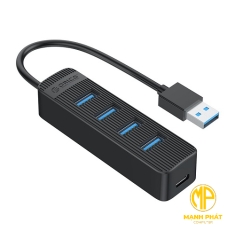Bộ chia USB HUB 4 cổng USB 3.0 ORICO TWU3-4A-BK