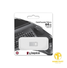 USB Kingston (DTMC3G2/64GB) 64GB DataTraveler Micro 200MB/s Metal USB 3.2 Gen 1