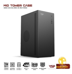 Vỏ Case Máy Tính VSP V200 Đen (mATX USB 2.0 | SPCC 0.6mm)