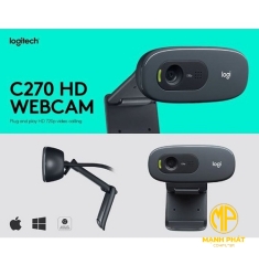 Webcam Logitech HD C270 tích hợp Mic giảm khử tiếng ồn