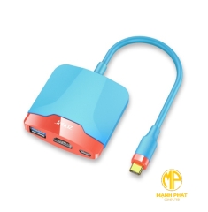 Bộ chuyển đổi 3 trong 1 Jasoz T-H106 USB Type C Sang HDMI 4K@30Hz +USB 3.0 +PD100W 