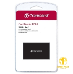 Đầu đọc thẻ nhớ USB 3.1, 3.0 all-in-1 Reader Transcend F8 đen TS-RDF8K2 