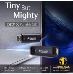 Ổ cứng di động 512GB External SSD Transcend ESD310C USB 3.2 Gen2x1 TS512GESD310C
