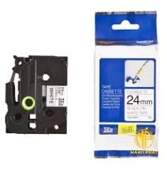 TZe-FX251	 - Nhãn TZe siêu dẻo - Chữ đen trên nền trắng 24mm