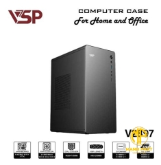 Vỏ Case VSP V2897 (MidTower | Màu Đen | No Fan| USB 3.0 | SPCC ) Văn Phòng
