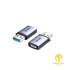 Đầu Chuyển Jasoz T-G160 USB 3.0 Sang Type C Male To Female Vỏ Nhôm Hỗ Trợ OTG Sạc Nhanh 18W (Hỗ Trợ tai nghe USB-C)