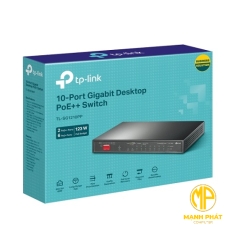 Switch TP-Link 10-Port Gigabit Desktop Switch with 6-Port PoE+ and 2-Port PoE++ TL-SG1210PP 