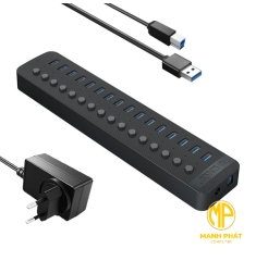 Bộ chia USB ORICO HUB 16 cổng USB 3.0 với các công tắc riêng lẻ (CT2U3-16AB-BK)
