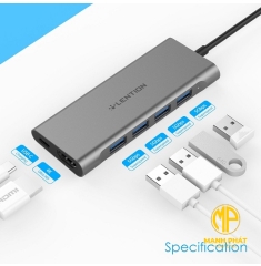 Bộ chuyển đổi USB-C 6 trong 1 Lention CE35sH