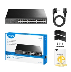 Switch Gigabit Cudy GS1024 Switch 24 port Gigabit không quản lý hiệu năng cao cho việc triển khai internet, camera IP