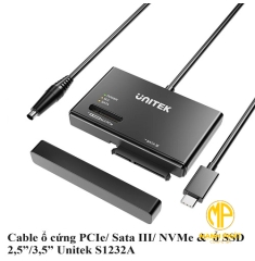 Cable ổ cứng Unitek S1232A PCIe/ Sata III/ NVMe & ổ SSD 2,5”/3,5” Sata