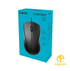 Chuột văn phòng có dây Rapoo N1600 Silent Wired màu Đen