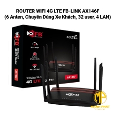Router Wifi 4G LTE FB-Link AX146F (4 Anten, Chuyên Xe Khách, 32 User, 4 Port)