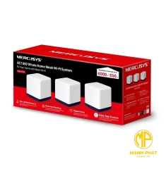 Hệ Thống Mesh Wi‑Fi 5 AC1900 Toàn Bộ Nhà Mercusys Halo H50G (3 pack)