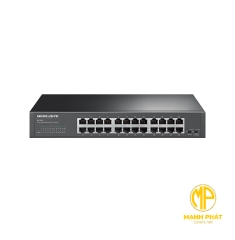 Switch 24 cổng Gigabit để bàn tủ rack Mercusys MS124GS