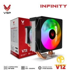 Tản Nhiệt Khí V12 INFINITY Đen LED RGB