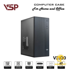 Vỏ Case VSP V2820 mATX USB 2.0 | SPCC Đen Văn Phòng