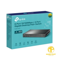 TP Link 8-Port 10/100Mbps + 3-Port Gigabit Desktop Switch with 8-Port PoE+ TP Link TL-SL1311P