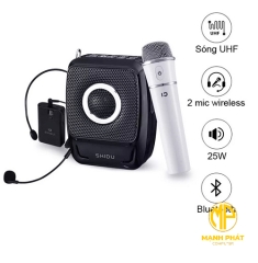 Máy Trợ Giảng Không Dây 25W Shidu SD-S92 (UHF Có Bluetooth 2 Micro)