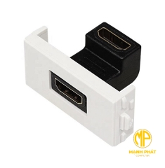 Đầu nối HDMI âm tường bằng nhựa bẻ góc 90 độ, màu đen Ugreen (20318)