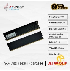 RAM PC AIWOLF DDR4 4GB Bus 2666 (4GB/2666)