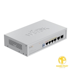 Bộ chuyển mạch Wi-Tek PoE Switch WI-PS206S V2 60W (4 cổng PoE 100Mbps và 2 cổng uplink RJ45 100Mbps)