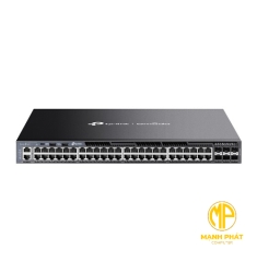 Switch Managed L3 Omada SG6654X 48 Cổng Gigabit Có Thể Xếp Chồng với 6 Khe Cắm 10G.