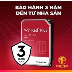 Ổ cứng WD HDD Red Plus 6TB 3.5 SATA 3/ 128MB Cache/ 5400RPM (Màu đỏ)| WD60EFZX