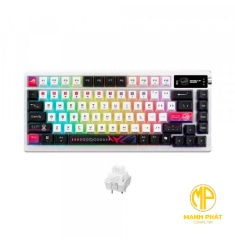 Bàn Phím Cơ Asus Rog (90MP044F-BKUA30) Azoth X (Wireless OLED LCD NXSWV2 US PBT Trắng)