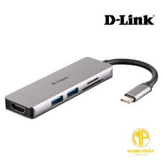 BỘ CHUYỂN ĐỔI D-LINK DUB-M530 - 5 IN 1 USB-C™ HUB WITH HDMI AND SD/MICROSD CARD READER