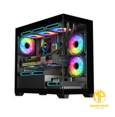 VỎ Case Bể Cá AIGO C218M BLACK, WHITE ( ITX / M-ATX , Màu Đen, Trắng)