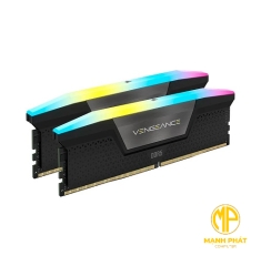 Ram Corsair (CMH64GX5M2D6000C40) DDR5 6000MHz 64GB (2x32GB) DIMM VENGEANCE RGB Black Heatspreader RGB LED 1.35V