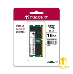 Ram Laptop Transcend (JM3200HSB-16G) 16GB JM DDR4 3200 SO-DIMM 2Rx8 1Gx8 CL22 1.2V 