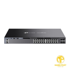 Switch Managed L3 Omada SG6428X 24 Cổng Gigabit Có Thể Xếp Chồng với 4 Khe Cắm 10G.