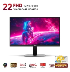 Màn Hình Phẳng LED VSP V2203H (22inch VA | 100Hz | VGA*1 | HDMI*1 | 1ms Đen)