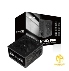 BỘ NGUỒN MÁY TÍNH AIGO CK650XPRO DUAL CPU, APFC, 85+ EFICIENCY | Công suất thực 650W