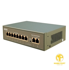 Aptek SF1082FP Switch 8 port PoE & 2 Uplink FE chuyên dụng cho camera, truyền tín hiệu và nguồn với khoảng cách 250m