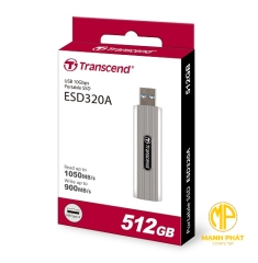 ổ cứng gắn ngoài Transcend 512GB,External SSD, ESD320A, USB 10Gbps, Type-A, Capless| TS512GESD320A