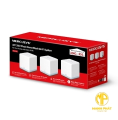 Hệ Thống Mesh Wi‑Fi 5 AC1200 Toàn Bộ Nhà Mercusys Halo H30(3-Pack)
