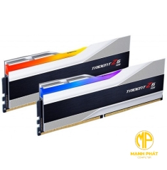 Ram Desktop GSKILL DDR5, 32GB (16GBx2), 5600MHz, C36-Trident Z5 RGB (Silver)(F5-5600J3636C16GX2-TZ5RS)[GRD5-TZ5600J3636C16GX2-RS]