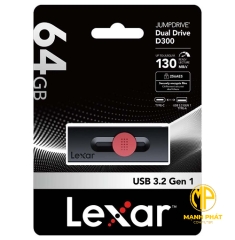 USB Lexar (LJDD300064G-BNBNG) JumpDrive Dual Drive D300 64GB 