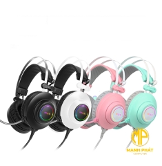 Tai nghe Zidli SCORE SH320V Pink (7.1, USB, RGB)| ZIDH0157