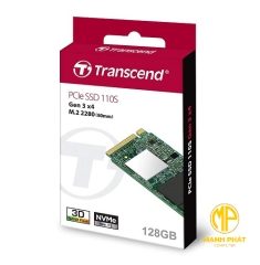 ổ cứng gắn trong 128GB SSD110S M.2 PCIe Transcend (Seq R/W: 1,500/400MB/s) TS128GMTE110S