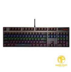 Bàn phím cơ gaming đèn nền đa sắc đi dây góc setup Cover từ tính tháo rời Rapoo V500PRO-V2 