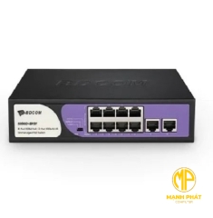 Bộ chuyển mạch PoE BDCOM S1000-8P2F 8 cổng 100M (PoE 8 cổng + RJ45 2 cổng 100M) PoE 90W